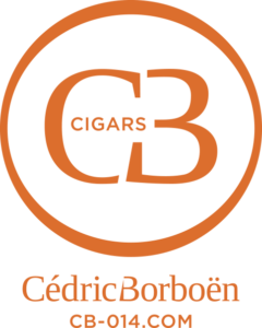 Logo Original CB Cigars Orange fond transparent avec site internet Orange